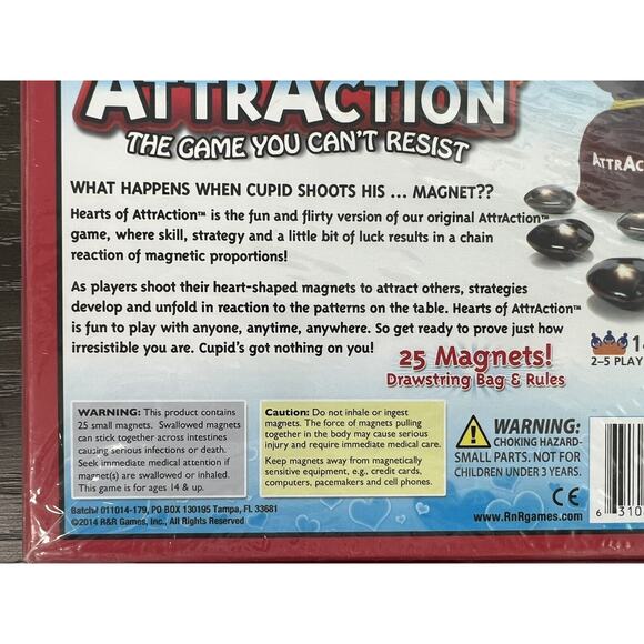 Hearts of Attraction Board Game 2914 R&R Games, New and Sealed - Picture 3 of 9